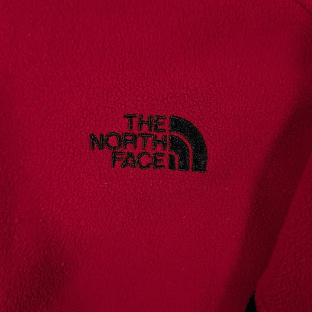 The North Face Jacket‎ Men's M Red Black Fleece Full Zip Outdoor Logo